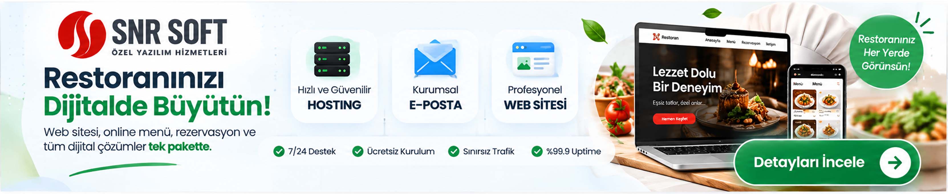 Hosting Alana Web Sitesi Hediye! | SNR Soft